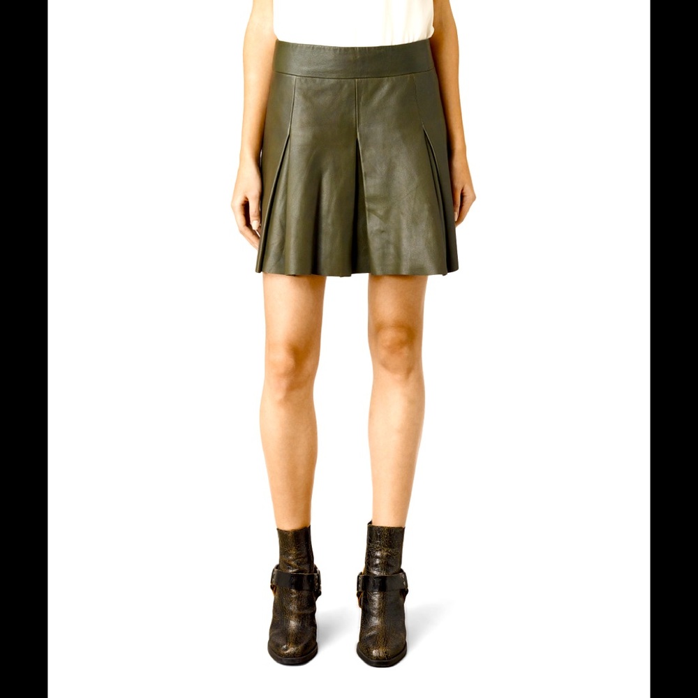 All Saints Dawson Leather Skirt